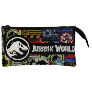 Jurassic World triple zip pencil case