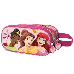 Princess 3d double zip pencil case