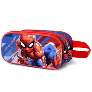 Spiderman 3d double zip pencil case