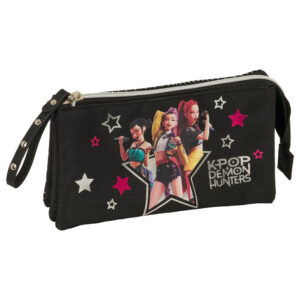 Kpop Demon Hunters triple zip pencil case